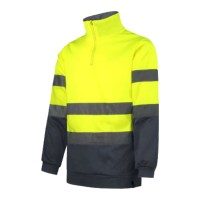 SWEAT M/FECHO ALTA VISIB MARINHO/AMARELO WR.2.851